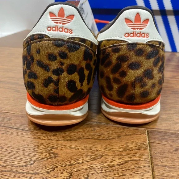 NIB Sz 6 Adidas originals SL 72 OG Animal Print Sneakers brown black Orange - Picture 3 of 10